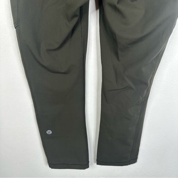 Lululemon Size 4 Speed Up Crop 21" Leggings Olive Green W6AL7S - Picture 5 of 10